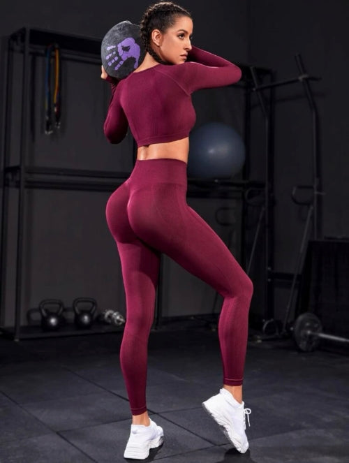 Compleu fitness Bordo vișiniu, negru