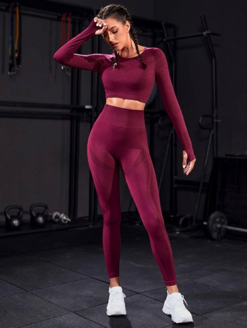 Compleu fitness Bordo vișiniu, negru
