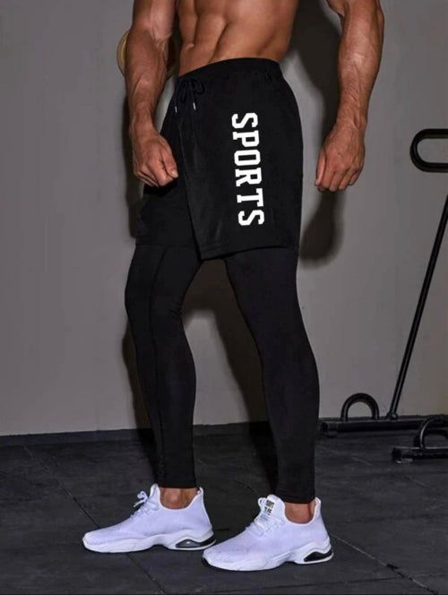 Pantaloni scurți pentru bărbați 2in1 Sport