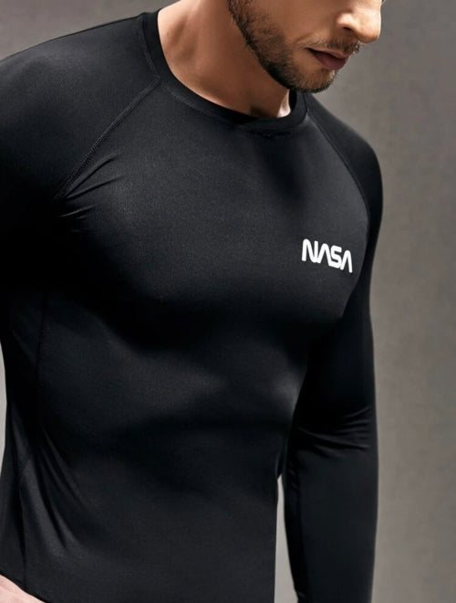Bluză funcțională bărbați Nasa Pro, neagră, albastră