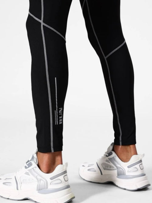 Pantaloni leggings bărbați Run, negri