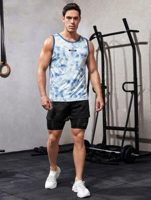 Pantaloni scurți cu leggings bărbați Cross Training