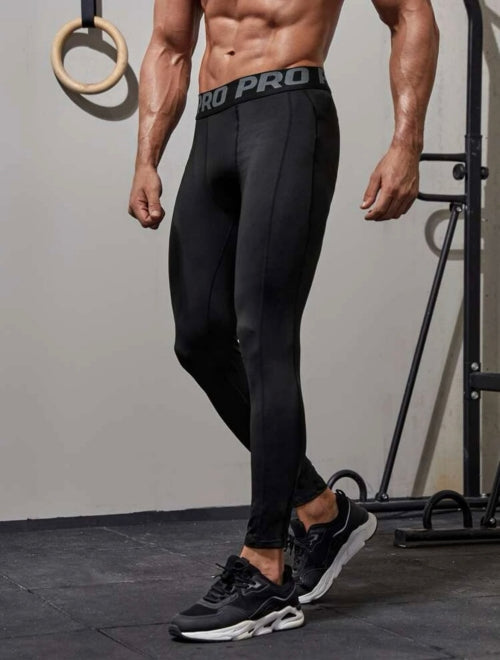 Pantaloni leggings bărbați Pro Confort, negri