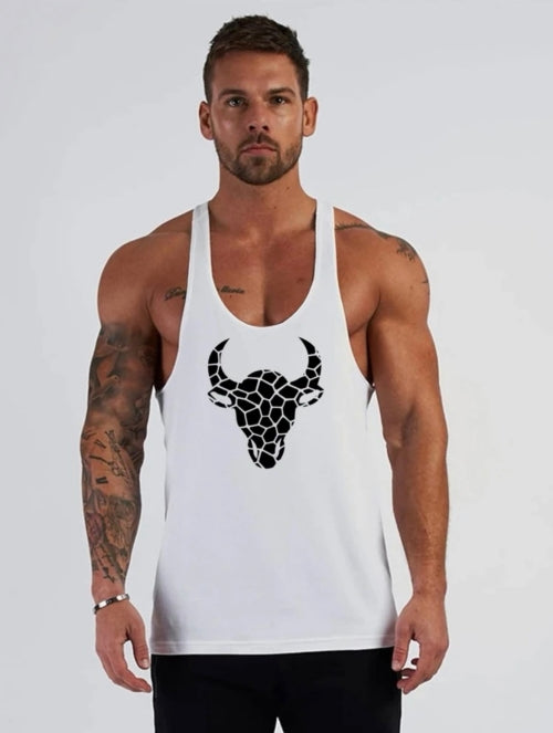 Maiou fitness bărbați Thor, alb