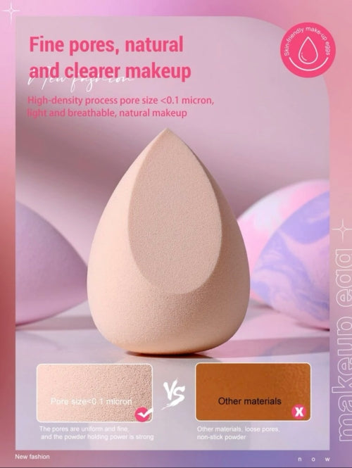 Bureți pentru machiaj Egg, 8 bureți colorați