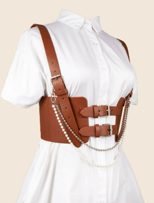Corset accesorizat Harness Pearl