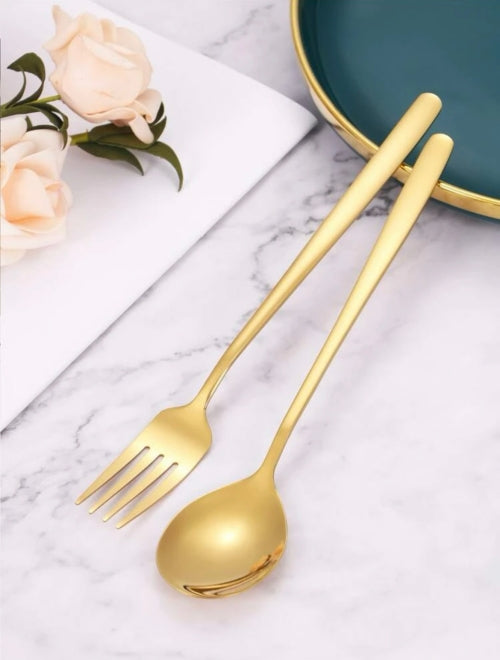 Set tacamuri 16 piese Stainless, auriu