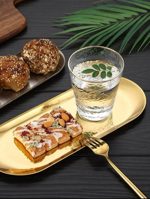 Platou din metal Minimalist, auriu