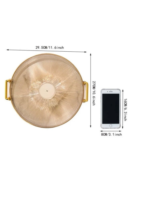 Platou decorativ Minimalist, auriu