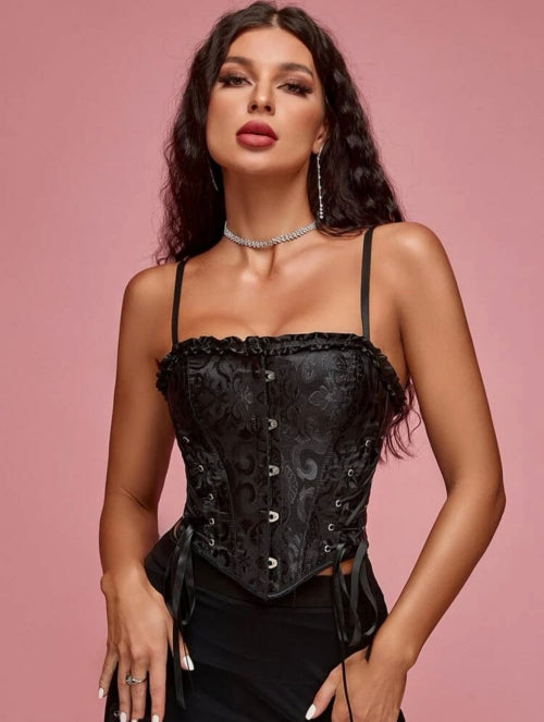 Corset Opulent Black, negru