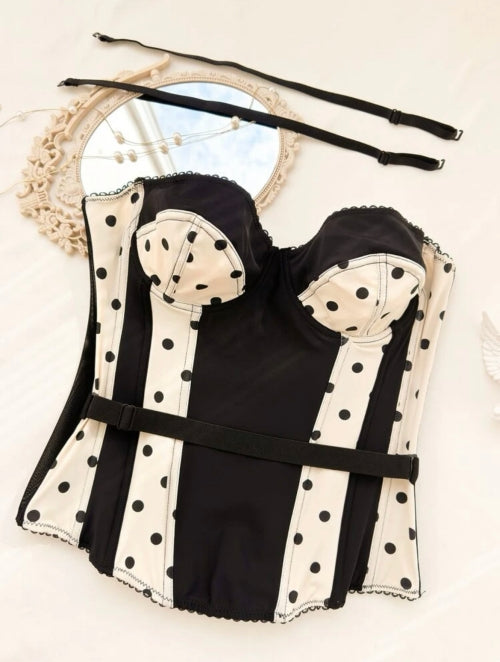 Corset Spheres, negru/bej