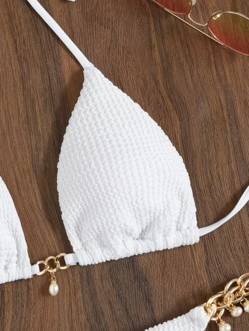 Costum de baie 2 piese White Chain