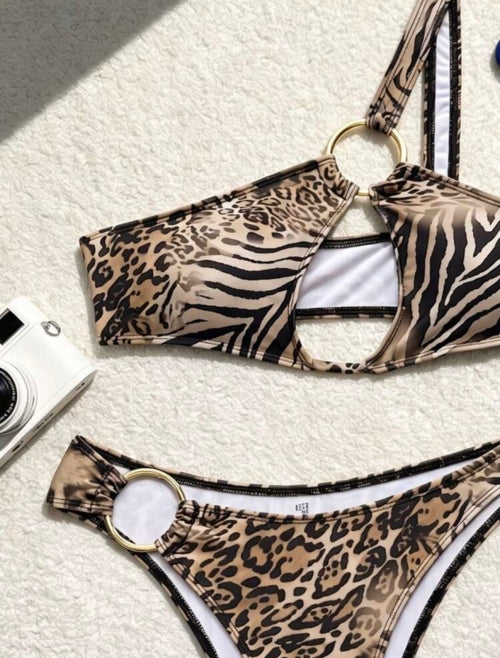 Costum de baie 2 piese Animal Print