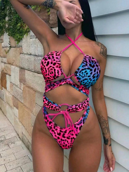Costum de baie cu imprimeu Snake