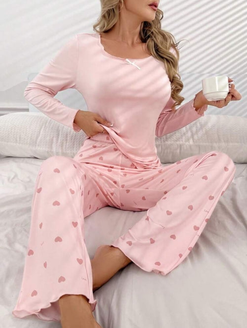 Pijama 2 piese Pinky Hearts