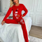 Pijama 2 piese roșie HOHOHO