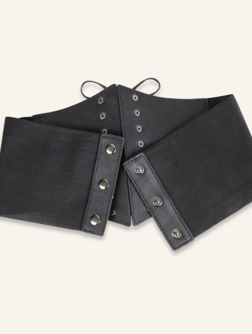 Corset Leather, maro și negru