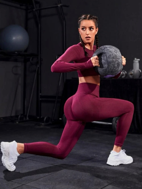 Compleu fitness Bordo vișiniu, negru