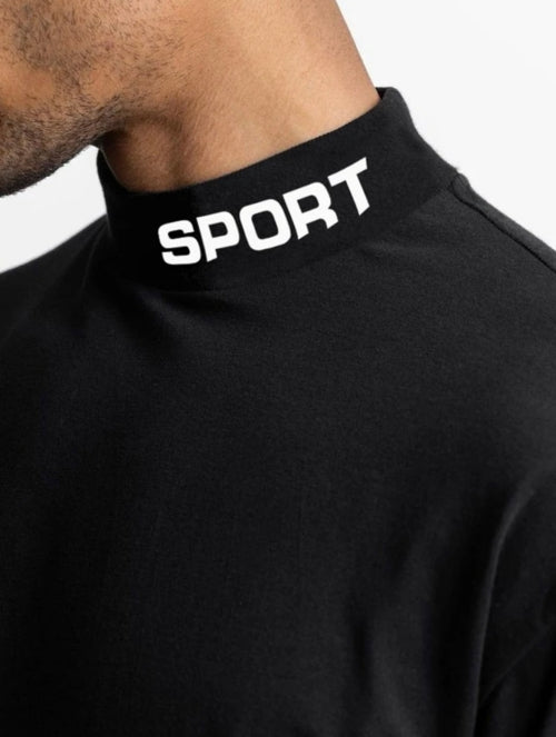 Bluză oversized bărbați Sport, neagră