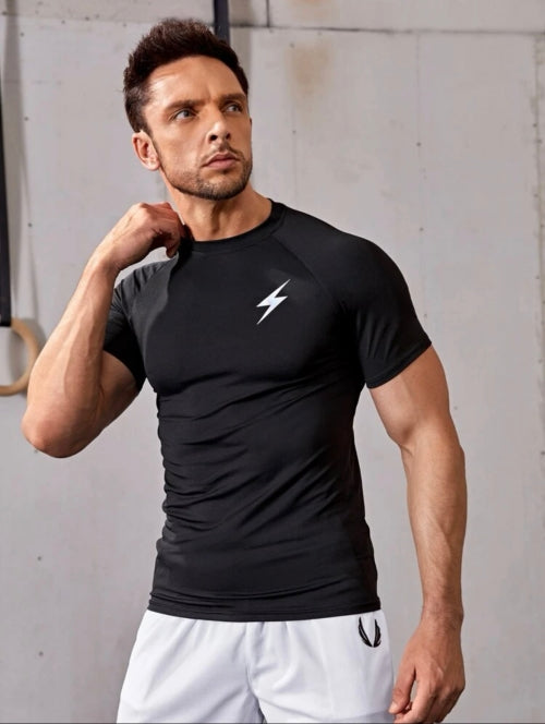 Tricou funcțonal bărbați Flash, negru