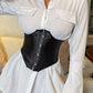 Corset din Satin Musette, negru, maro